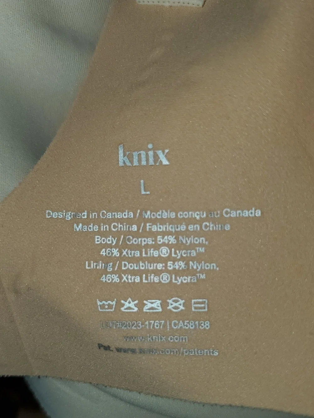 Knix Revolution V Neck Bra Size Large
